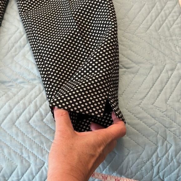 RSVP by Talbots black pants w/white & (tiny) gold design size 6 (petite) holiday - Picture 9 of 15